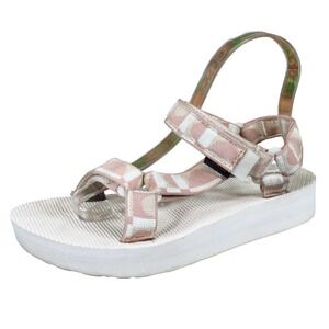 Teva Midform Universal Women Sandal Size 7 Casual Outdoor Pink Geometric